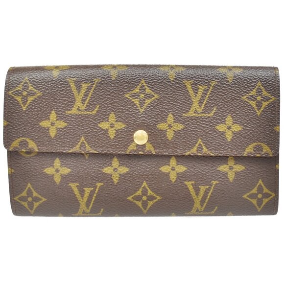 LOUIS VUITTON Porte Monnaie Credit Long Wallet Monogram Leather - Picture 1 of 13